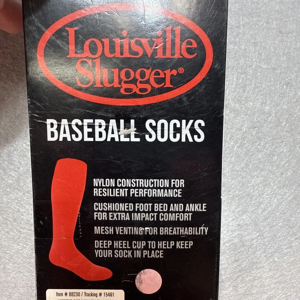 Louisville Slugger Baseball Knee High Socks 2 Pair Shoe Size‎ Youth 9-1